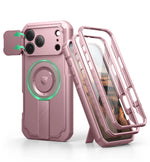 Rugged MagSafe Protective Case with Camera Shield and Adjustable Kickstand for iPhone 17 Series