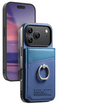 Protective Leather Wallet Case with Card Holder for iPhone 17 Series