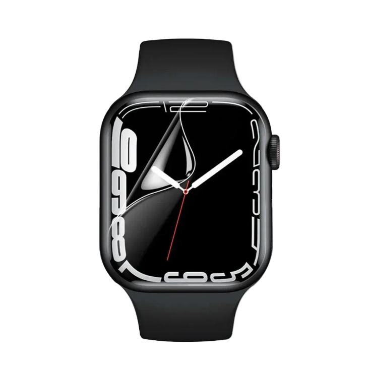 3D Curved Hydrogel Screen Protector with Rounded Edge Coverage for Apple Watch