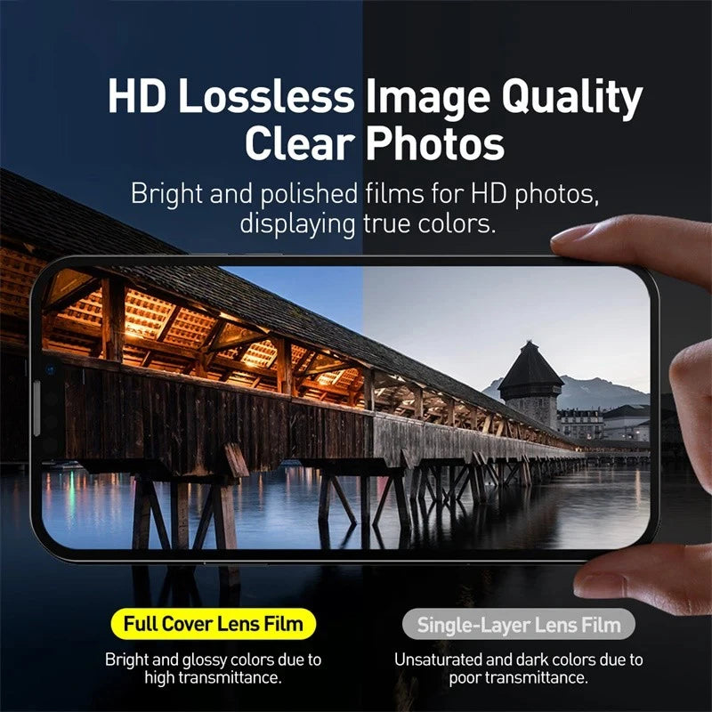 2-Pack Tempered Glass Camera Lens Protector for iPhone 16 Series