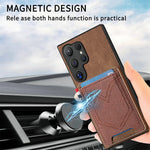 Premium Magnetic Leather Case with Card Holder for Samsung Galaxy S25 Series