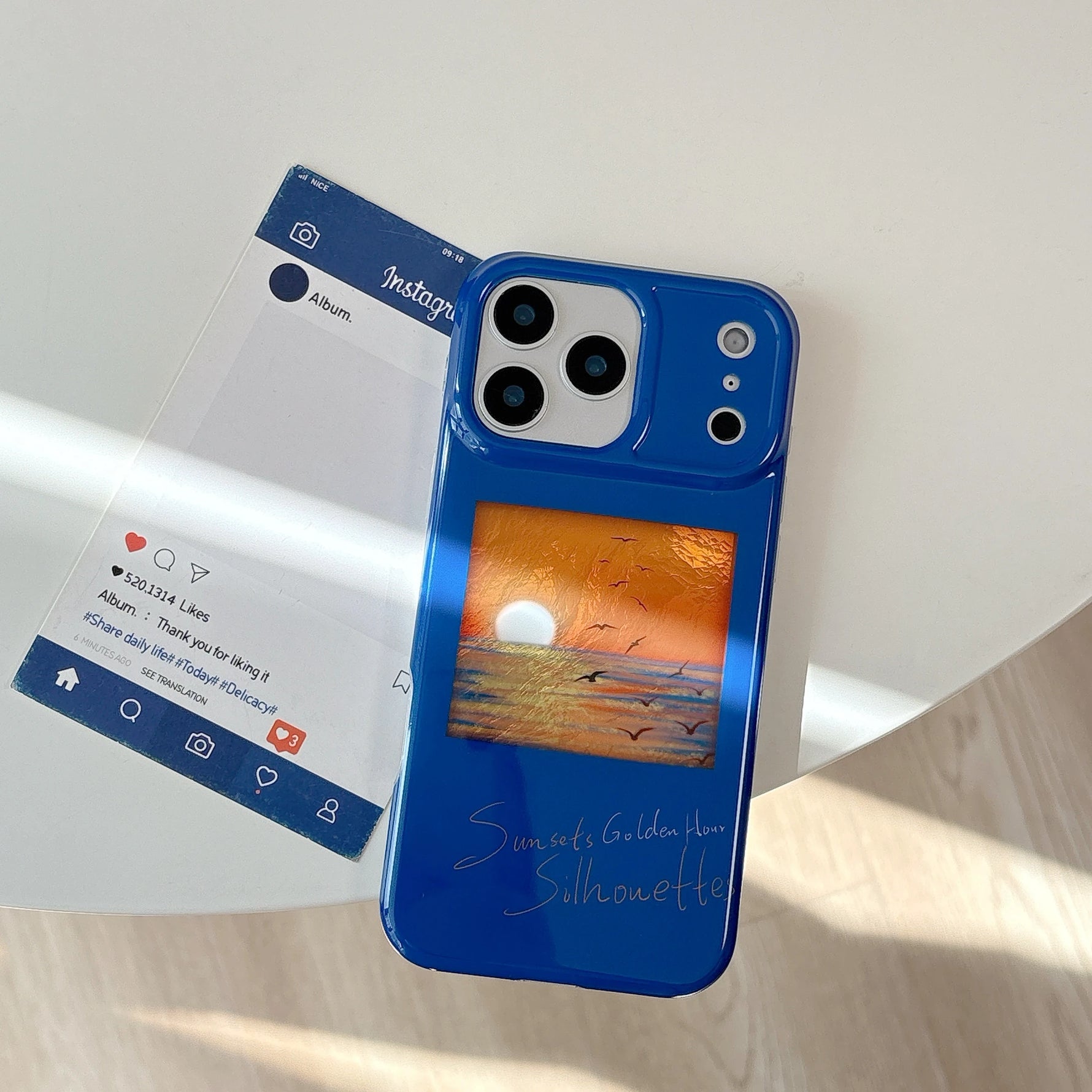 Durable Sunset Bird Art Phone Case for iPhone 17 Series