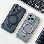 Matte MagSafe Case with 360° Rotating Ring Stand for iPhone 17 Series