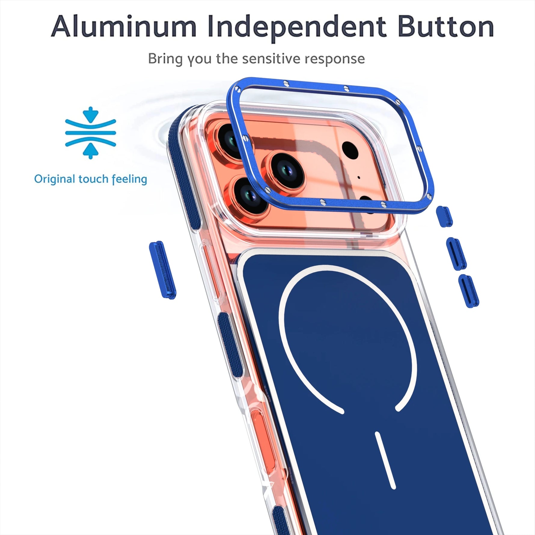 Luxury Two-Tone Border Clear MagSafe Case for iPhone 17 Series