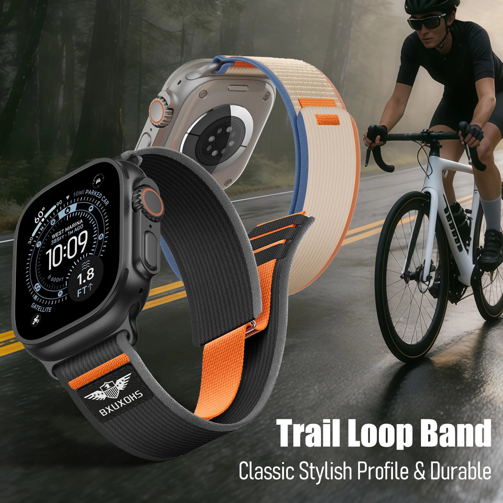 Athletic Nylon Trail Style Replacement Strap for Apple Watch