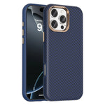 Business MagSafe Carbon Fiber Leather Case for iPhone 16 Series