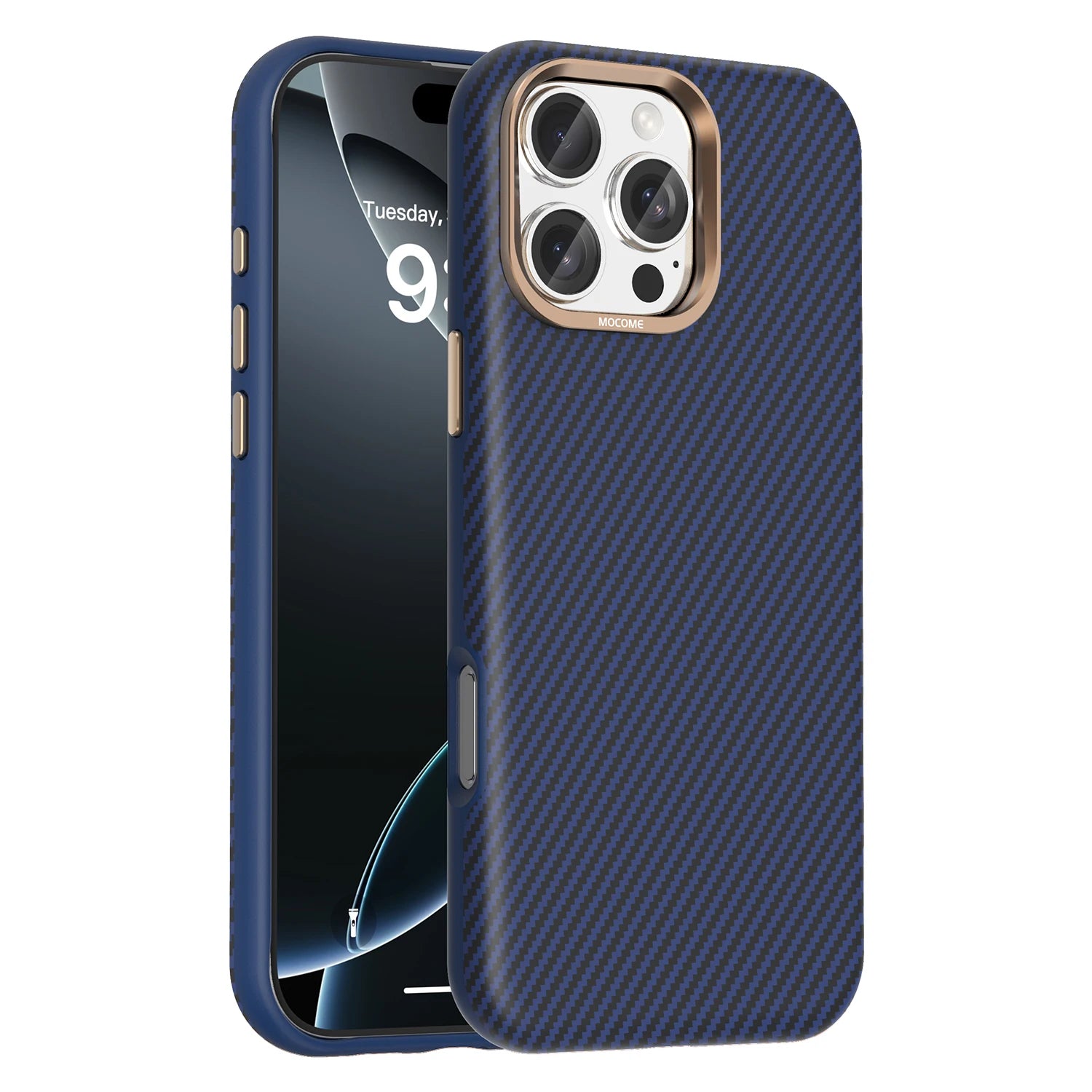 Business MagSafe Carbon Fiber Leather Case for iPhone 16 Series