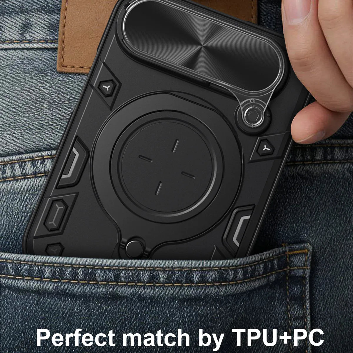 Shockproof MagSafe Case with 360° Rotatable Ring Stand for iPhone Duo