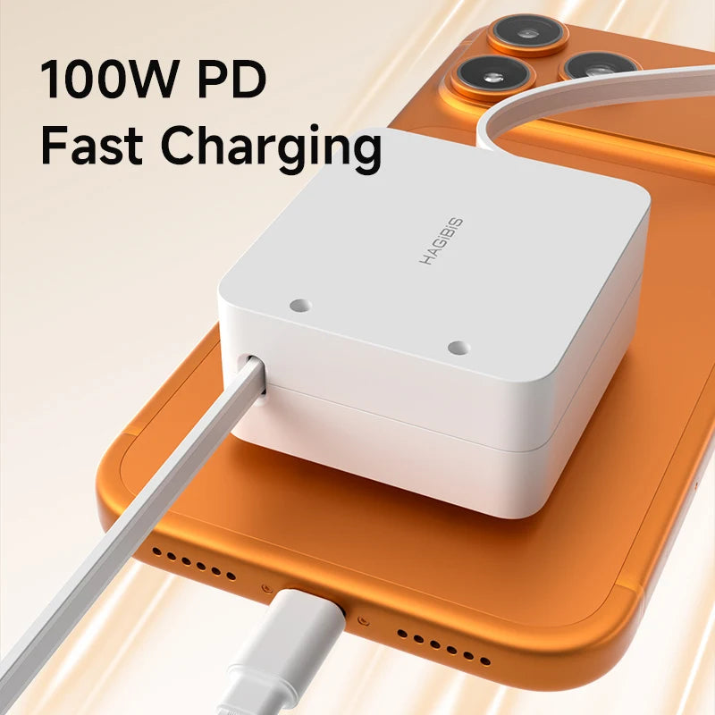 Hagibis USB-C to USB-C 100W Retractable Charger Cable
