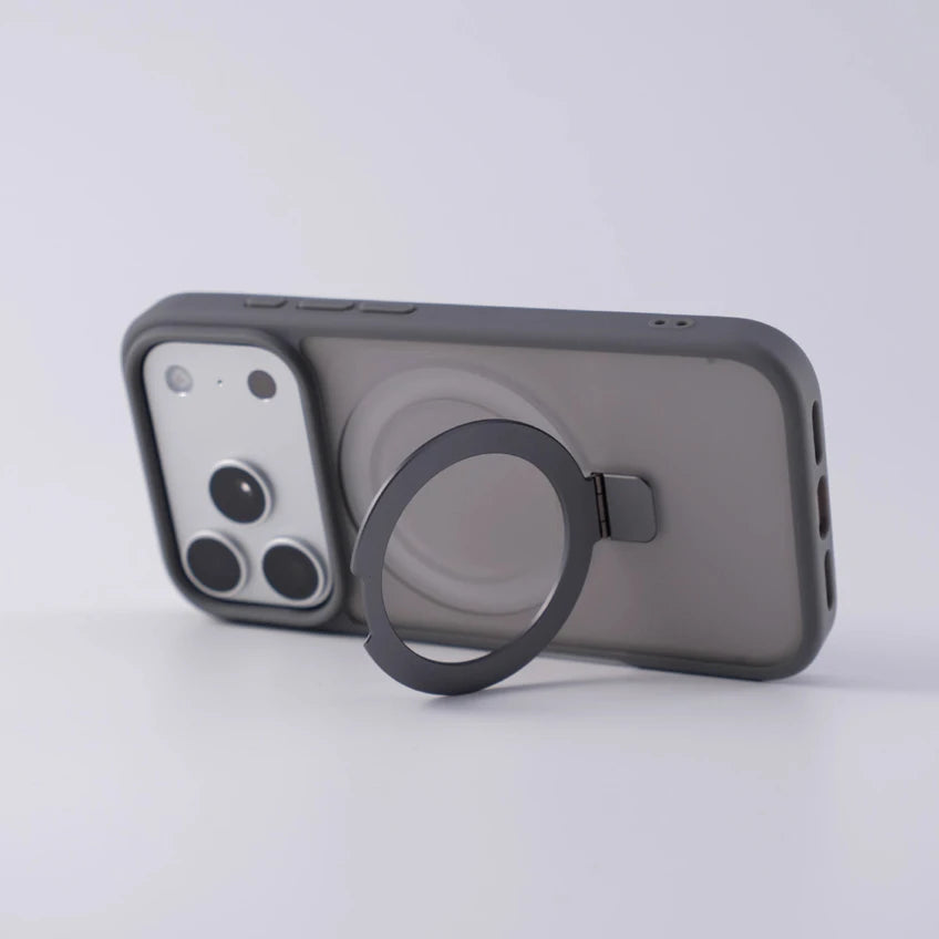 Matte MagSafe Ring Stand Case with Bumper Protection for iPhone 18 Series