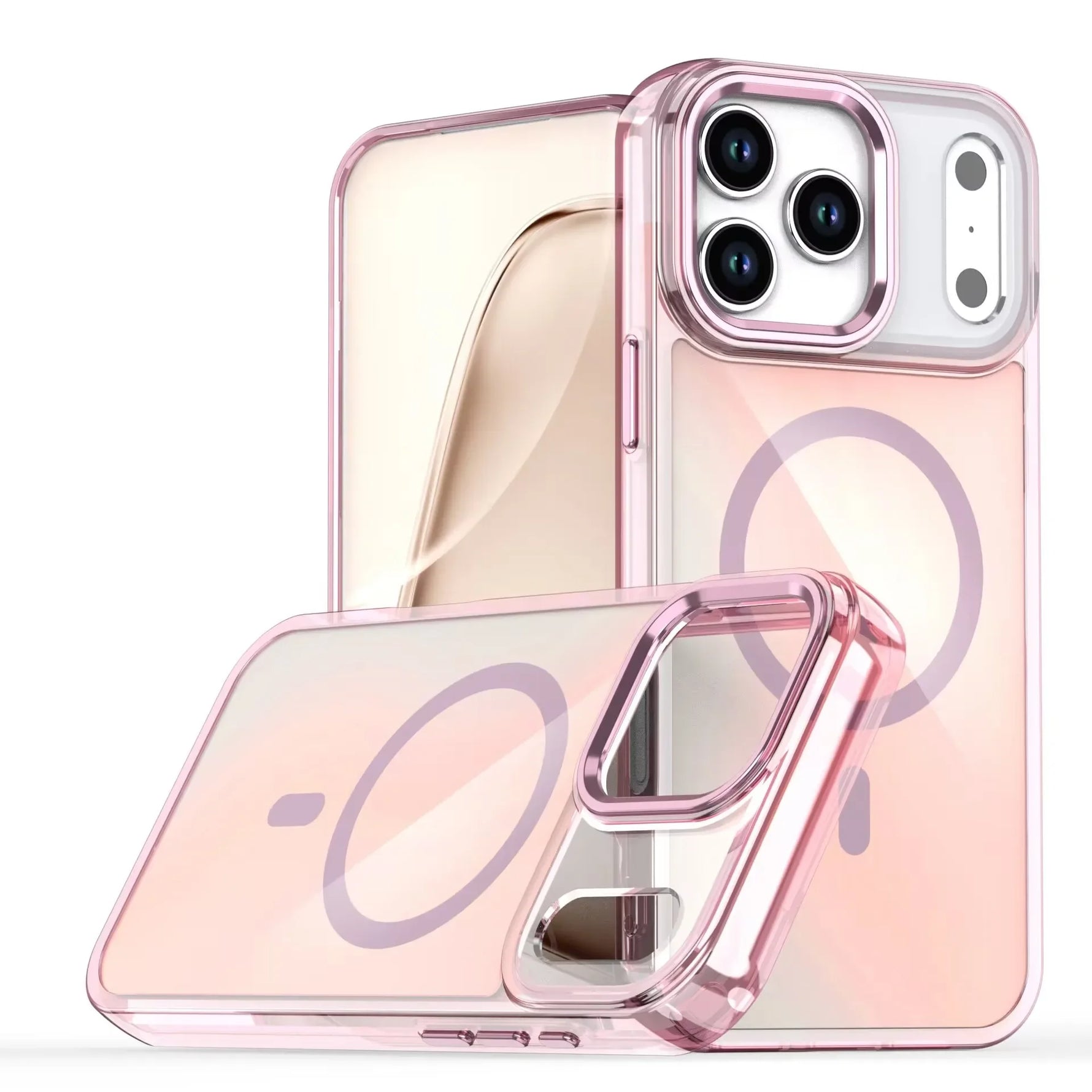 Color-Changing MagSafe Phone Case with Metal Lens Bracket for iPhone 17 Series