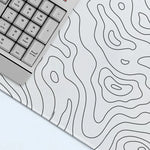 Black & White Contour Line Art Gaming Mouse Pad - Precision and Style in One