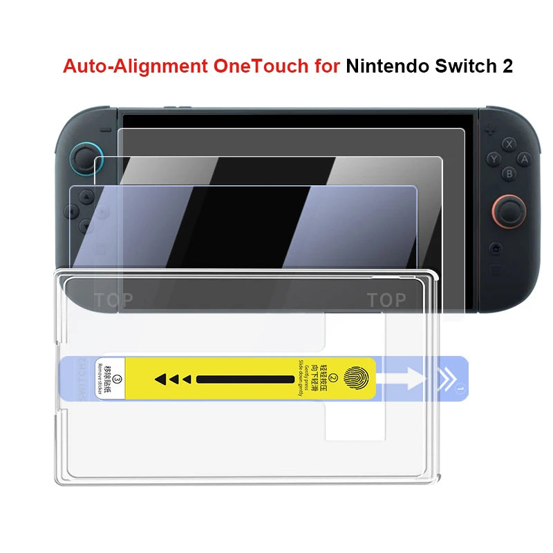 Auto-Alignment OneTouch Tempered Glass Screen Protector for Nintendo Switch 2