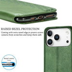Premium Leather Flip Wallet Case for iPhone 17 Series