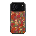 Luxury Flower Pattern Leather MagSafe Case for iPhone 17 Series