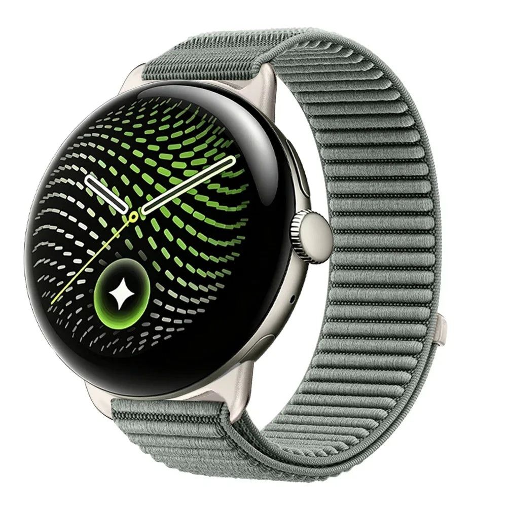 Elastic Nylon Watch Band with Velcro Adjustment Strap for Google Pixel Watch 4