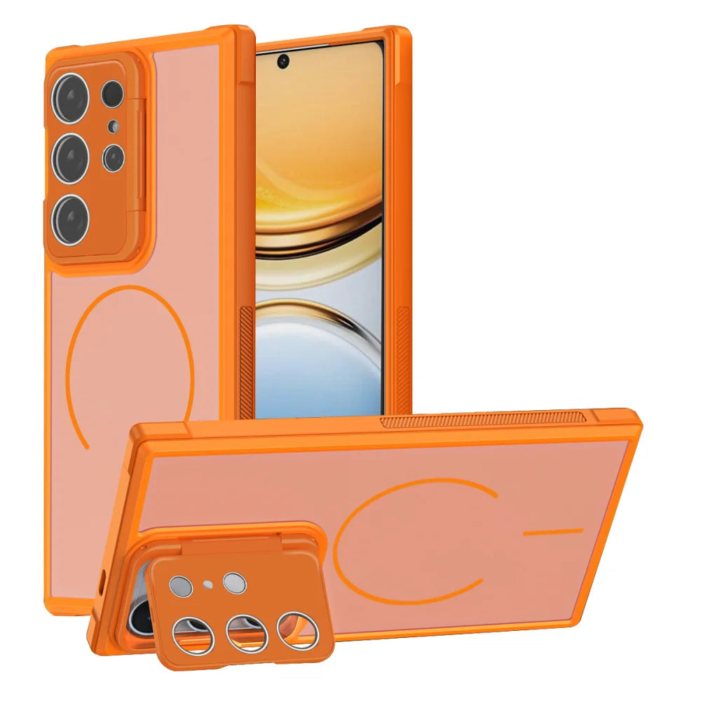 Shockproof Matte Magnetic Case with Camera Lens Guard for Samsung Galaxy S25 Series