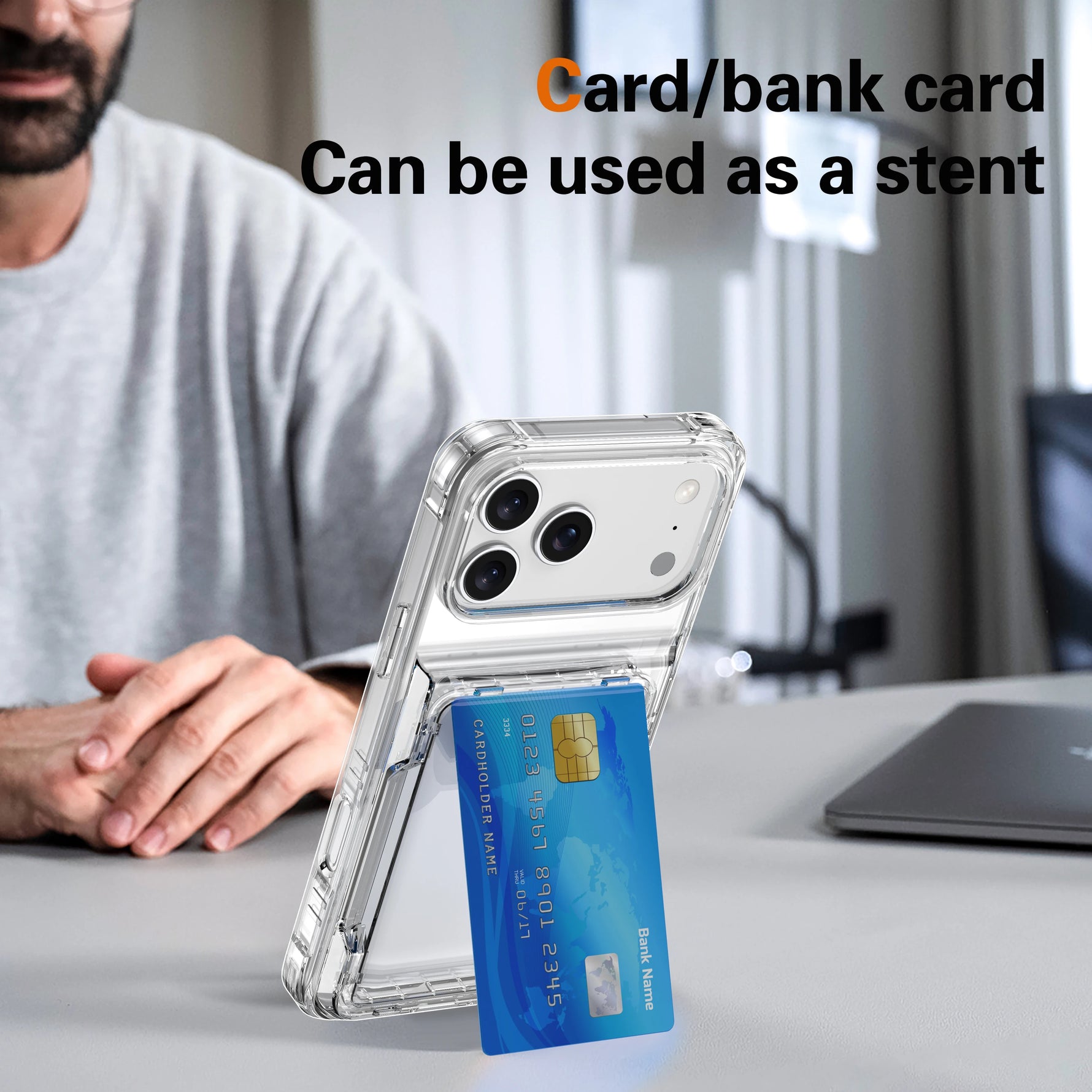 Anti-Yellow Transparent Wallet Case for iPhone 17 Series