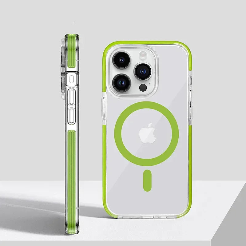 Shockproof Transparent Acrylic MagSafe Case for iPhone 15 Series