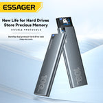 Essager USB-C 3.2 M.2 SSD Box High-Speed NVMe/SATA Portable Storage Enclosure