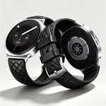 Quilted Leather Silicone Watch Strap with Pin Buckle Clasp for Samsung Galaxy Watch 9