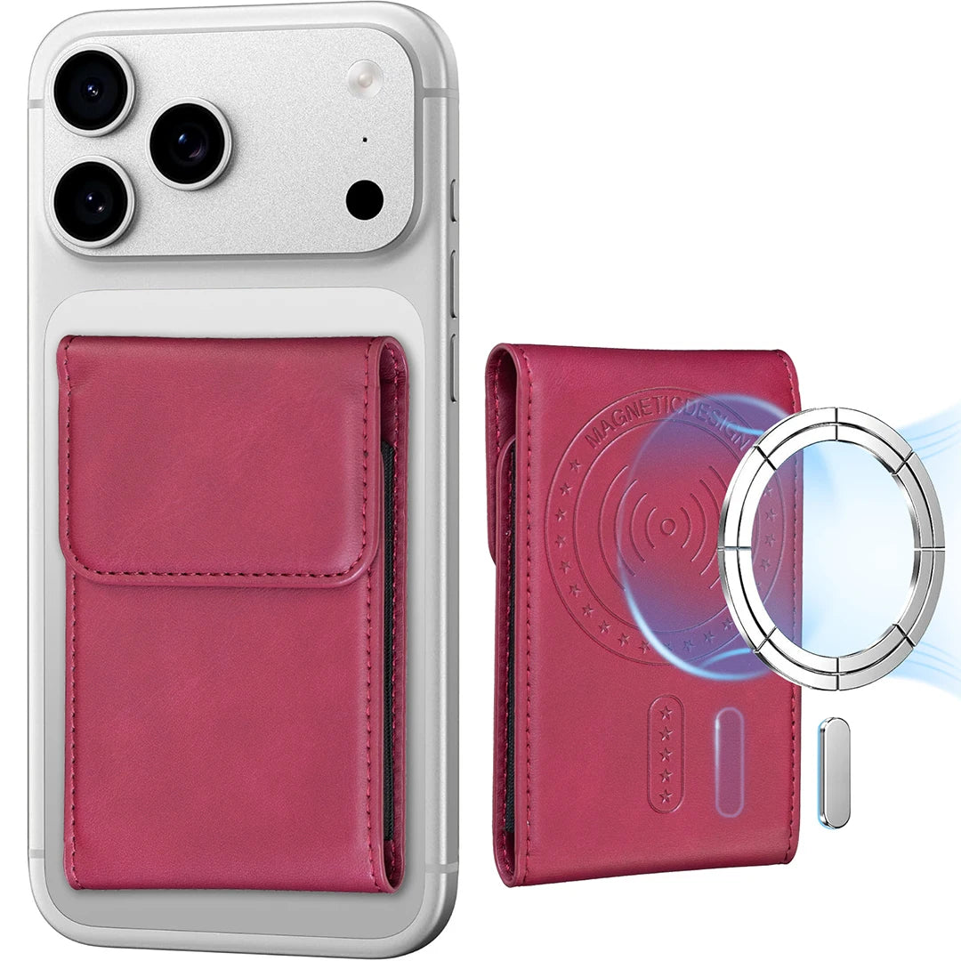 Premium Accordion Magnetic Leather Wallet