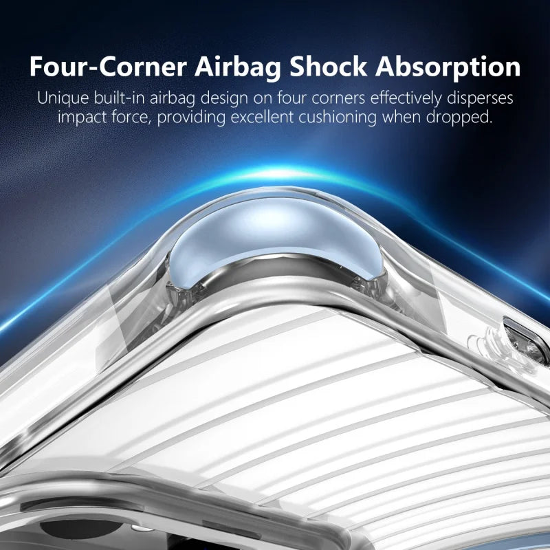 Transparent Magnetic Case with Four-Corner Airbag Shock Absorption for Samsung Galaxy S26 Ultra