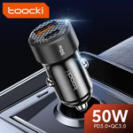 TOOCKI 50W QC PD 3.0 Car Charger