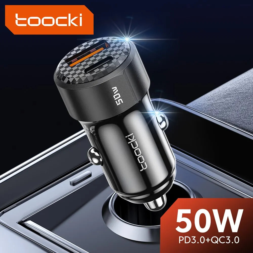TOOCKI 50W QC PD 3.0 Car Charger