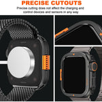 Hard Metal Bumper Case with Textured Mesh Grips for Apple Watch