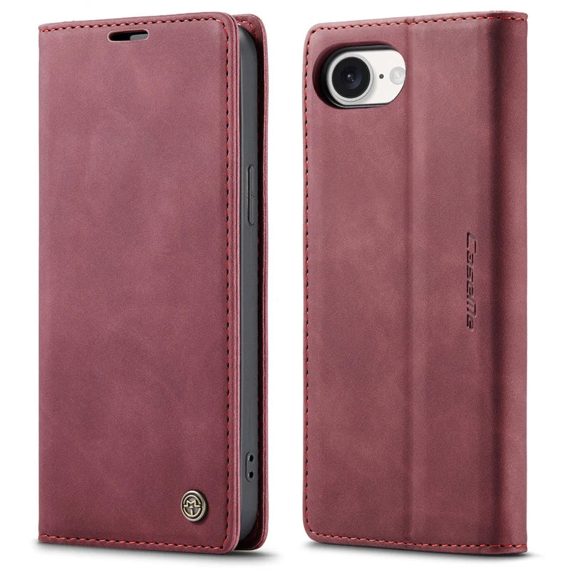 Shockproof Leather Flip Wallet Case for iPhone 16e