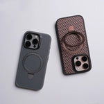 Creative Frosted MagSafe Case with Metal Kickstand for iPhone 16 Series
