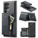Leather Detachable Magnetic Card Holder Case with Zipper Pouch for Samsung Galaxy S26 Series