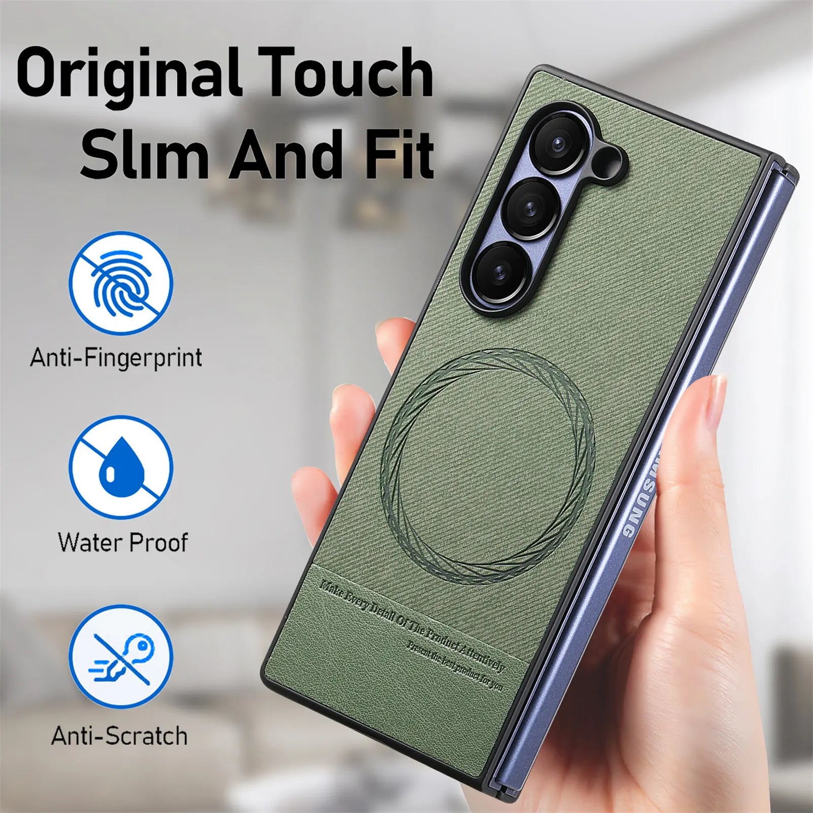 Premium Magnetic Leather Case for Samsung Galaxy Z Fold 6