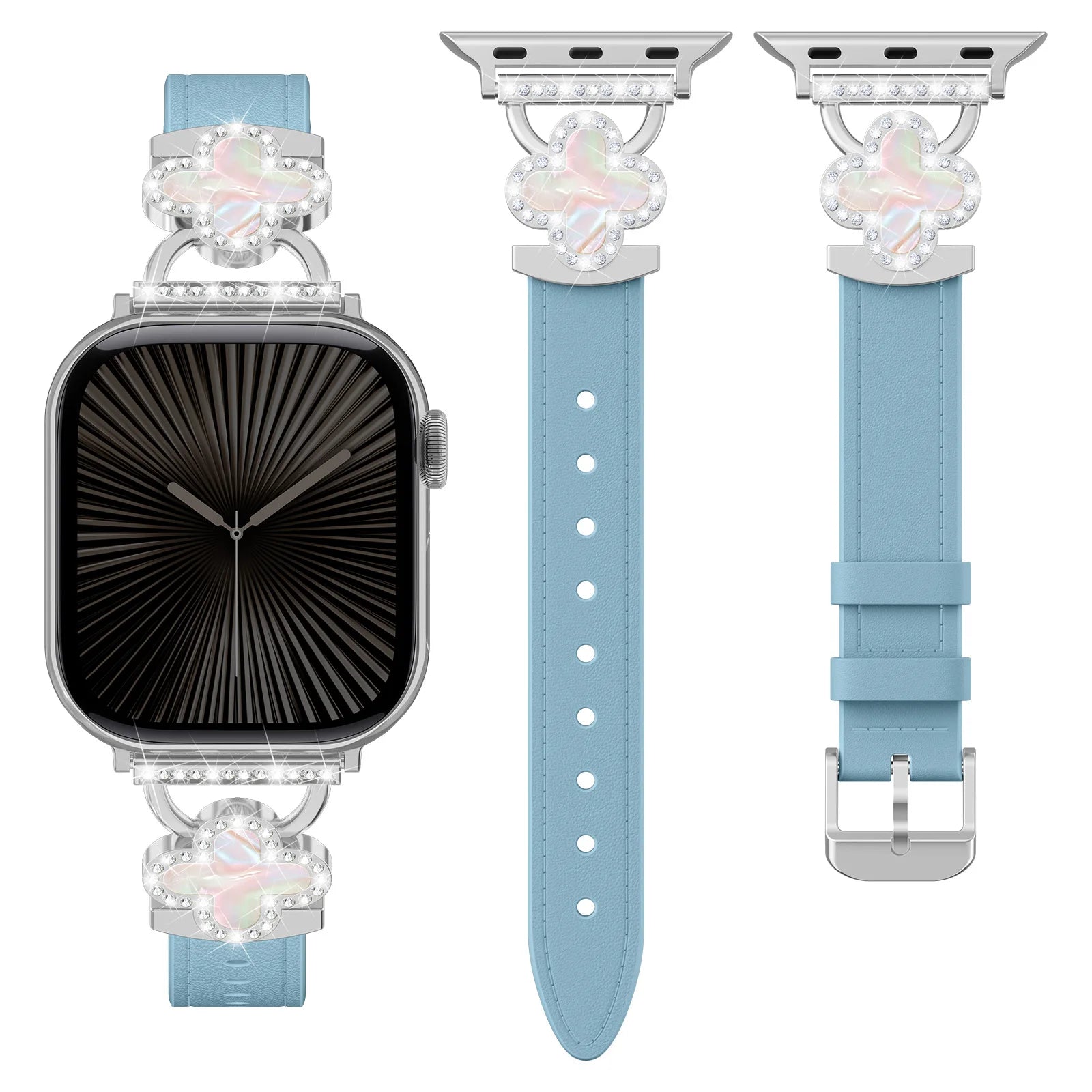 Elegant Leather Bracelet Strap for Apple Watch Series 10