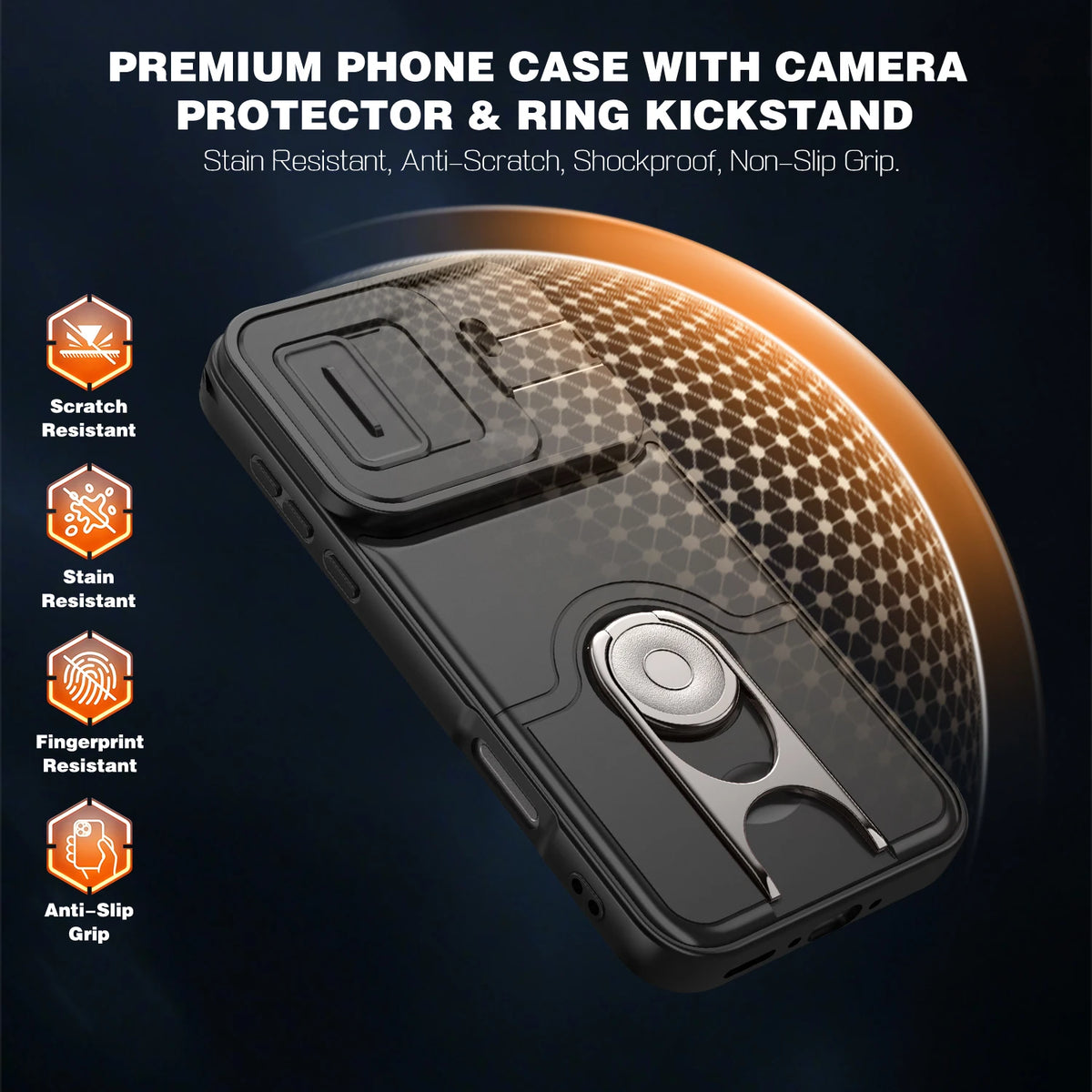 Shockproof Dual-Layer Case with Slide Lens Cover for OPPO Find X9 Series