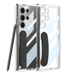 Shockproof Hard Back Case with Airbag Silicone Wrist Strap for Galaxy S24 Ultra