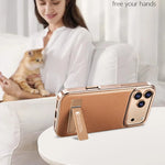 iPhone 17 Series Protective Leather Case with Electroplated Lens Guard