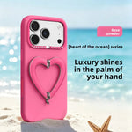 Liquid Silicone Heart-Shaped Kickstand Case with Camera Protection for iPhone 18 Series