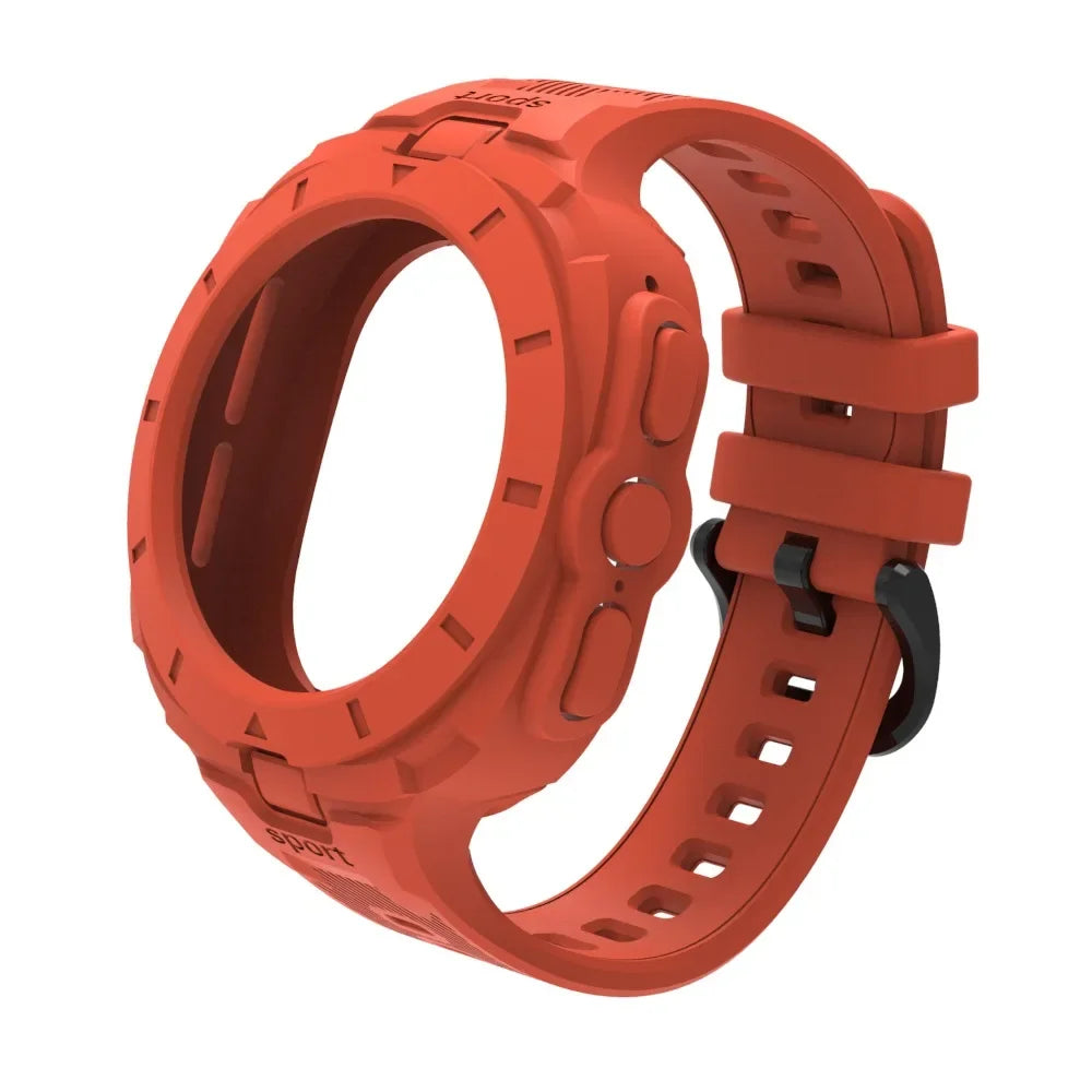 Breathable Silicone Strap with Protective Case for Samsung Galaxy Watch Ultra