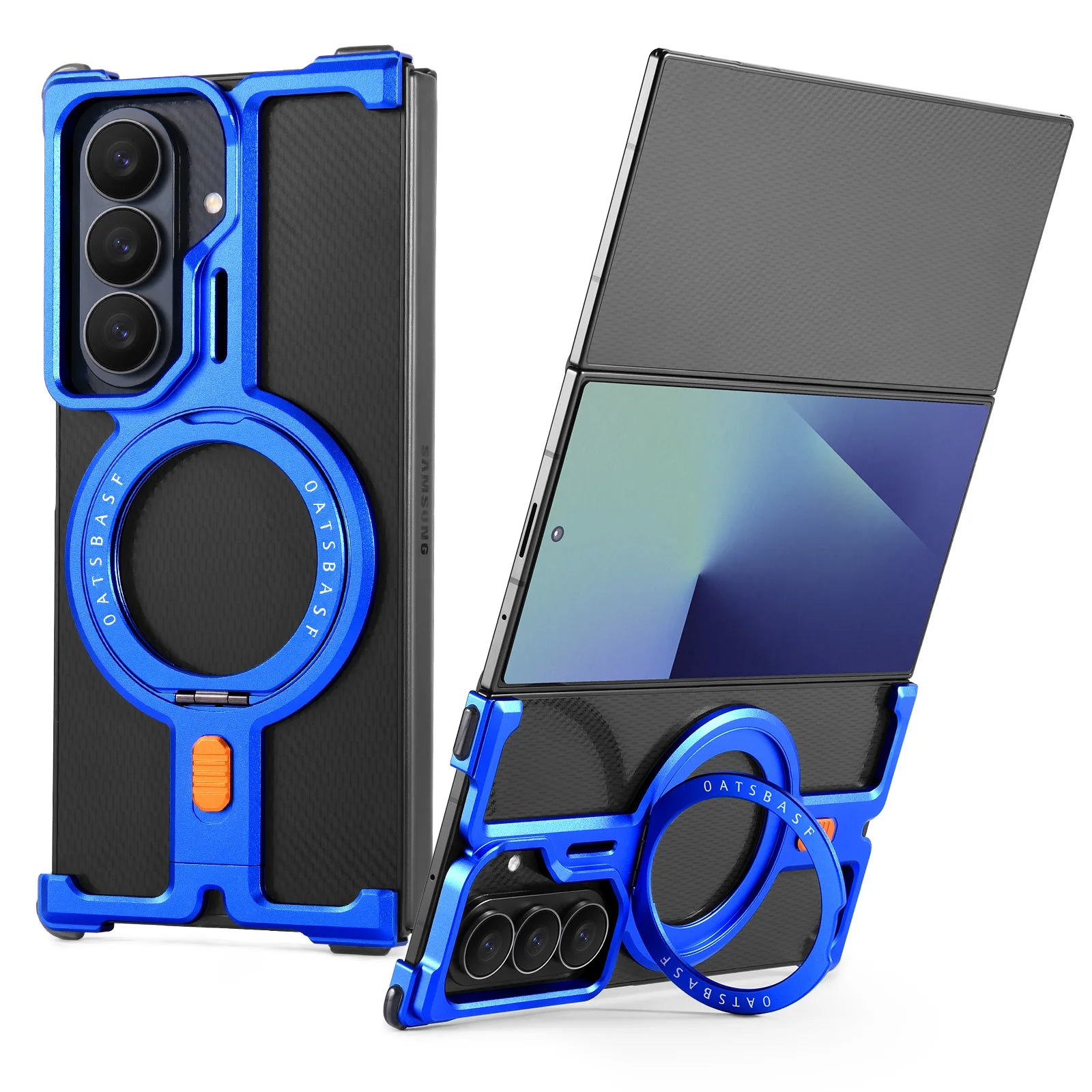 Samsung Galaxy Z TriFold Metal Frameless Case with 360° Rotating Stand