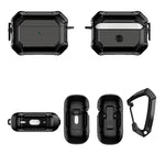 Carbon Fiber Shockproof Case with Side Switch & Hook for AirPods Pro