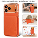 Leather Crossbody Wallet Case with Detachable Shoulder Strap for iPhone 18 Series