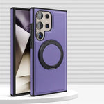 Samsung Galaxy S25 Series Leather Case with 360° Rotating Stand