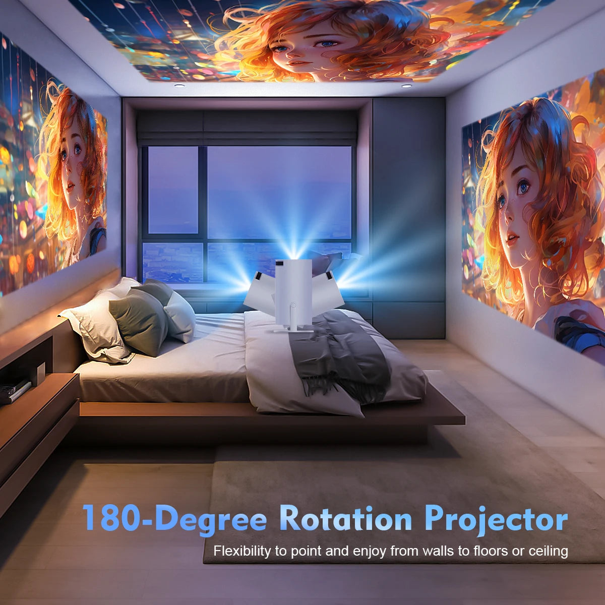 Magcubic HY300 Pro 180° Rotating Portable Projector