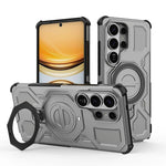 Samsung Galaxy S26 Series Rugged Armor Case with Rotating Metal Ring Stand