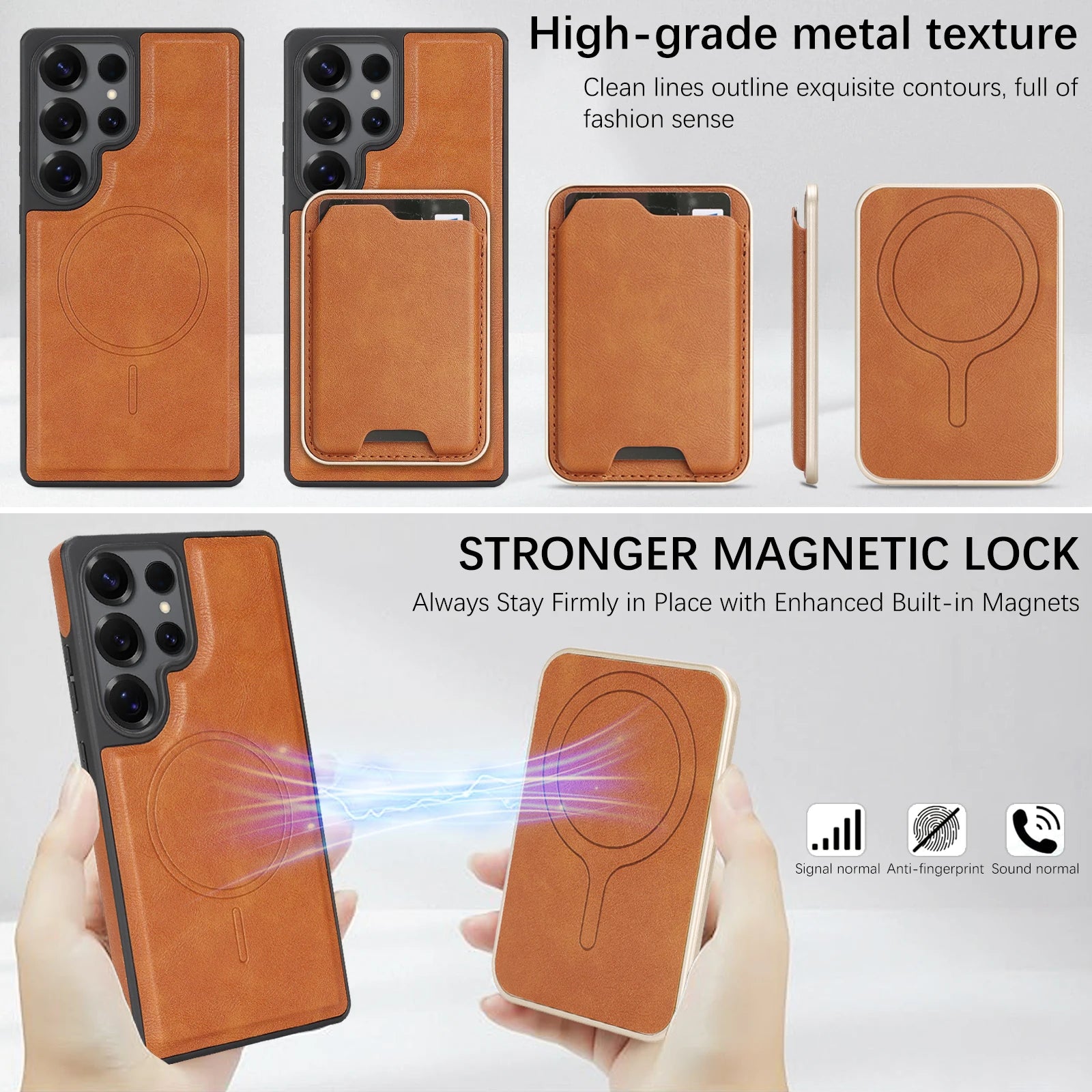 2-in-1 Magnetic Detachable Wallet Case for Samsung Galaxy S24 Series