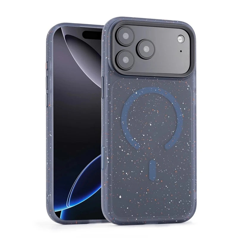 Shockproof Art Ink Dots Pattern MagSafe Case for iPhone 17 Series