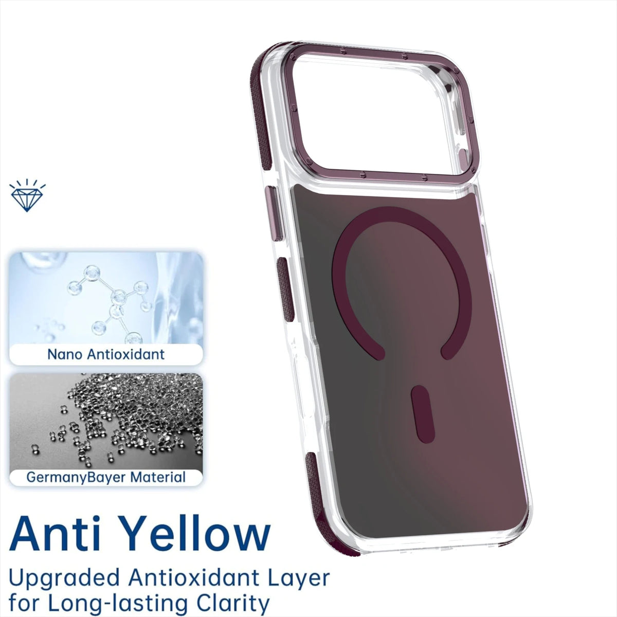 Translucent Laser Gradient Shockproof MagSafe Case for iPhone 18 Series