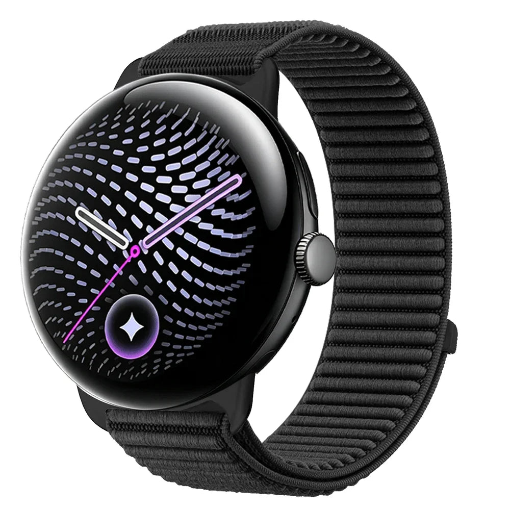 Elastic Nylon Velcro Adjustment Watch Band for Google Pixel Watch 3
